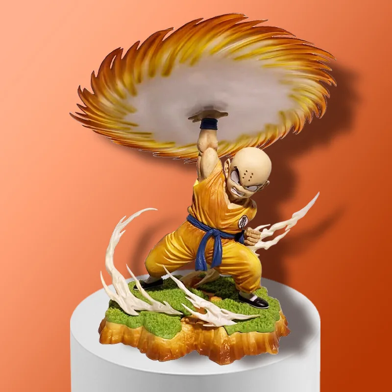 Dragonball Cs Qi Yuan Chop Krillin Anime Figure Garage Kit Model Anime Peripheral Scene Computer Desktop Ornament Birthday Gift