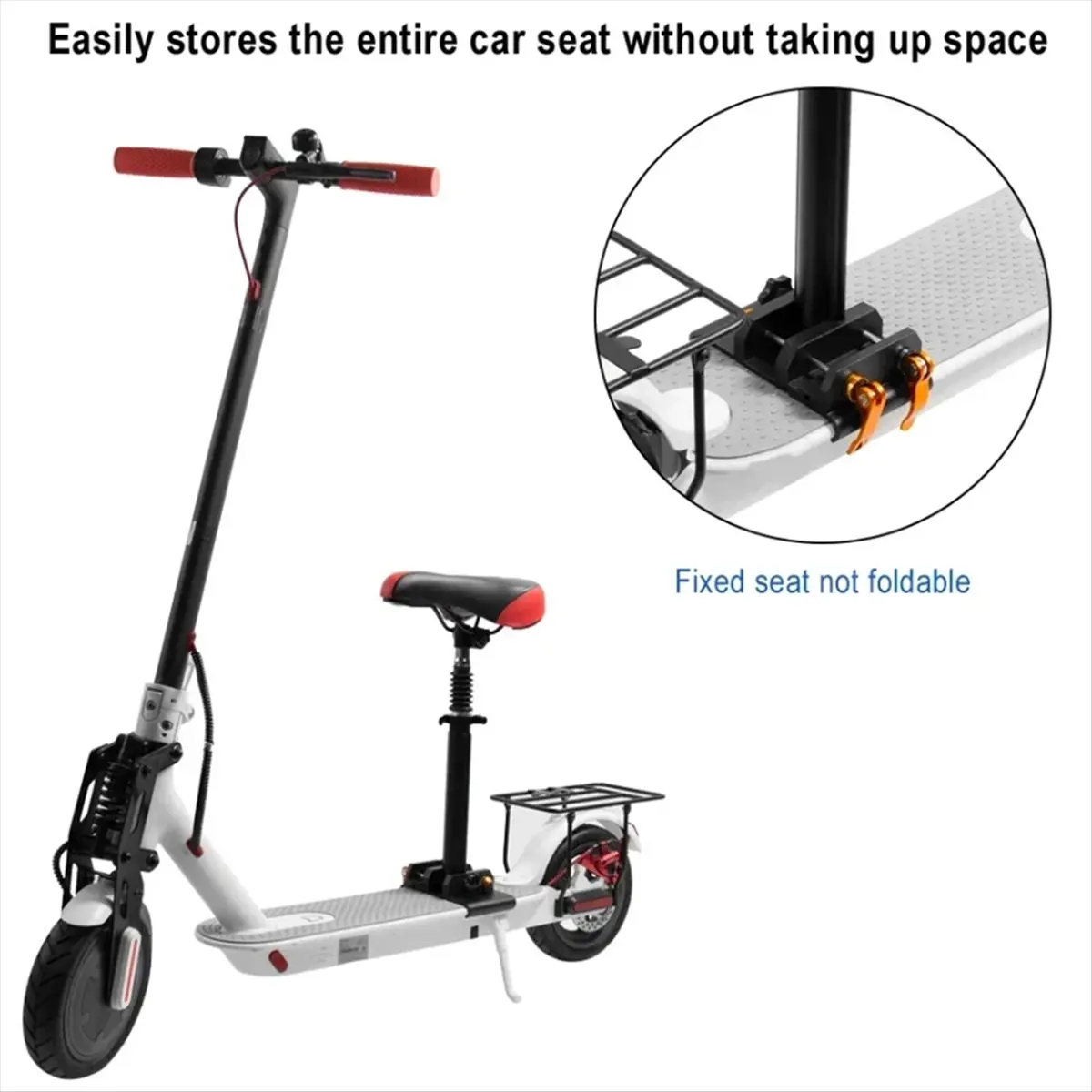 (X07A) Electric Scooter Seat for Xiaomi M365 Pro 1S Chair Foldable Height Adjustable Shock Absorption Folding Saddle Seats