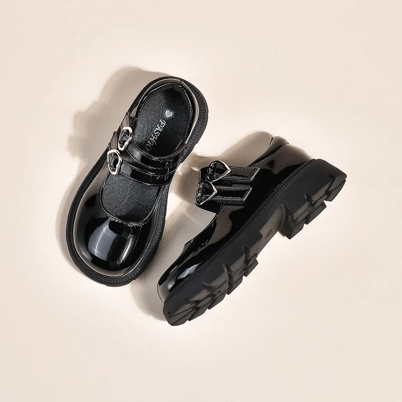 Children Performance Shoes Girls Leather Shoes for Party Wedding Glossy Matte Fashion Kids Princess Loafers 2024 Spring Autumn