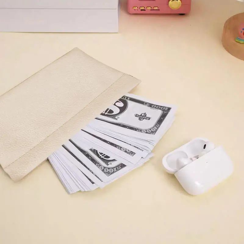 Coin Purse Solid Color Long Wallet Data Cable Earphone Storage Hand-held Bag Multi-purpose Eyeglass Pouch Self-closing Simple