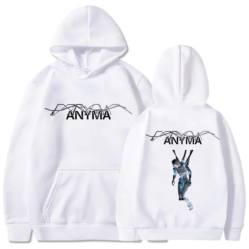 Anyma Retro Hoodie With Hooded Fleece Comfortable Sweatshirt Long-sleeved Hip Hop Clothing Sudaderas Grunge Gothic Pullovers