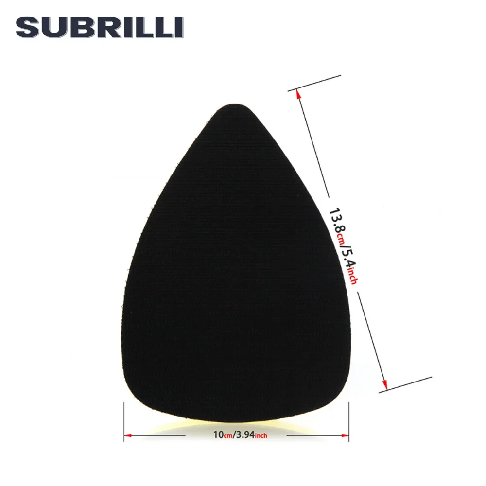 Subrilli 148*98mm lixadeira de detalhes manuais almofadas de lixamento manual de papel, blocos de lixamento de gancho e laço de mouse antiderrapantes para lixa de mouse