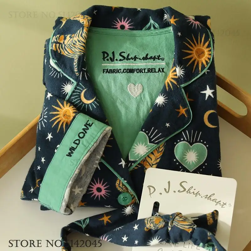 

Хлопковые брючные пижамные комплекты с длинными рукавами, весенне-осенняя новая одежда для сна, домашняя одежда, свободные повседневные пижамы, костюм, домашняя одежда, пижама