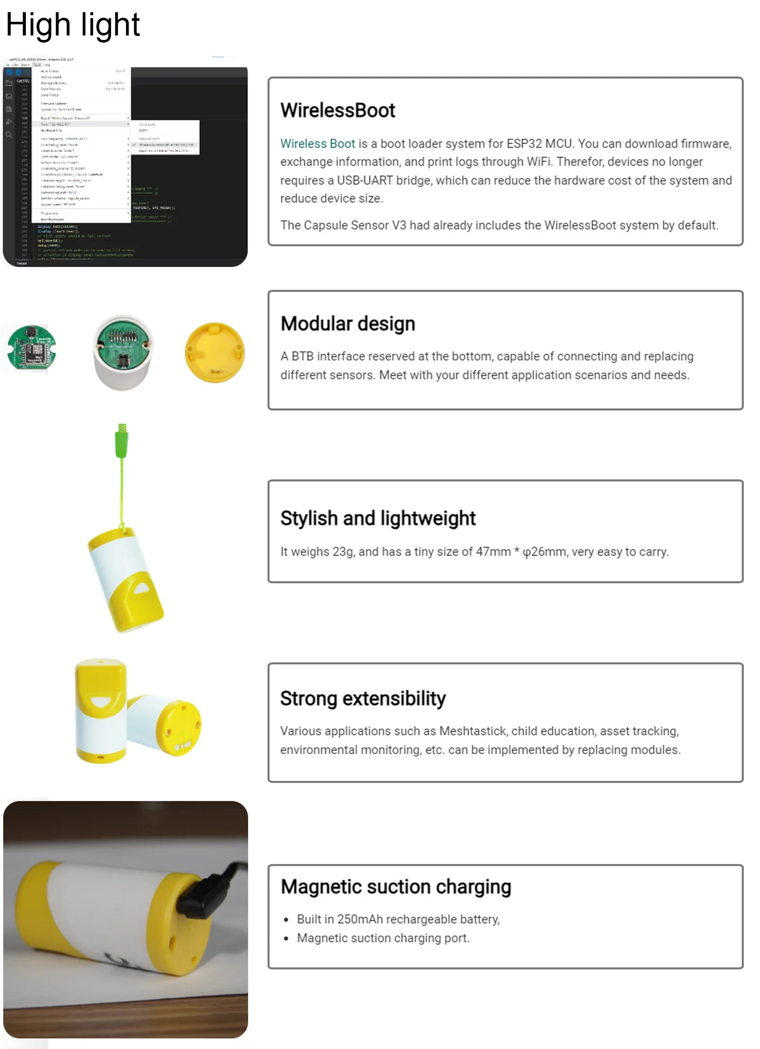 Heltec Capsule Sensor V3 LoRa + GNSS / Temperature&Humidity / 3-Axis / Barometic Pressure  Barometic Pressure for Meshtatic IoT