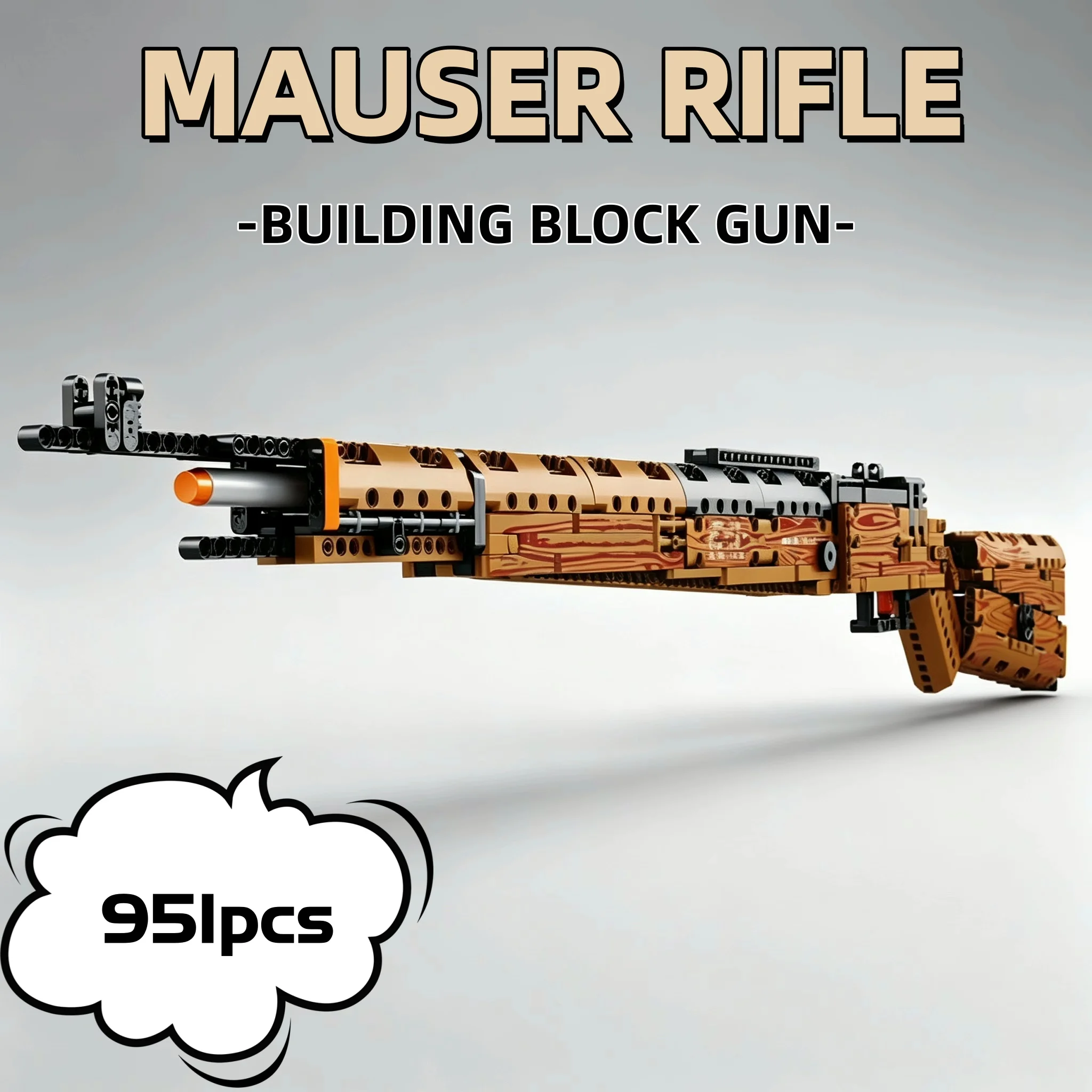

Creative Design Building Block Gun Model Military Series 98k Sniper Rifle Submachine Gun Pistol Simulation Toy Gift