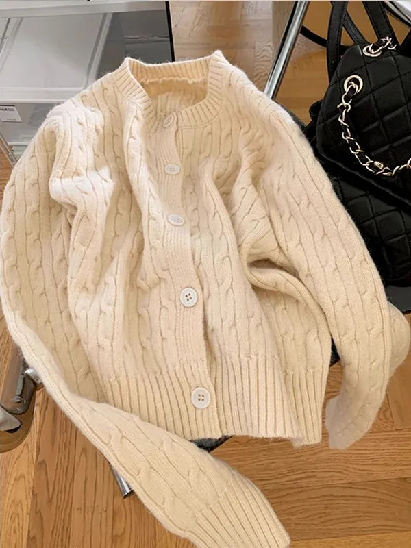 

Корейский вязаный свитер Sle ort, пальто, женский красный трикотаж, ранняя осень, модная повседневная одежда, удобная посадка, средняя одежда...