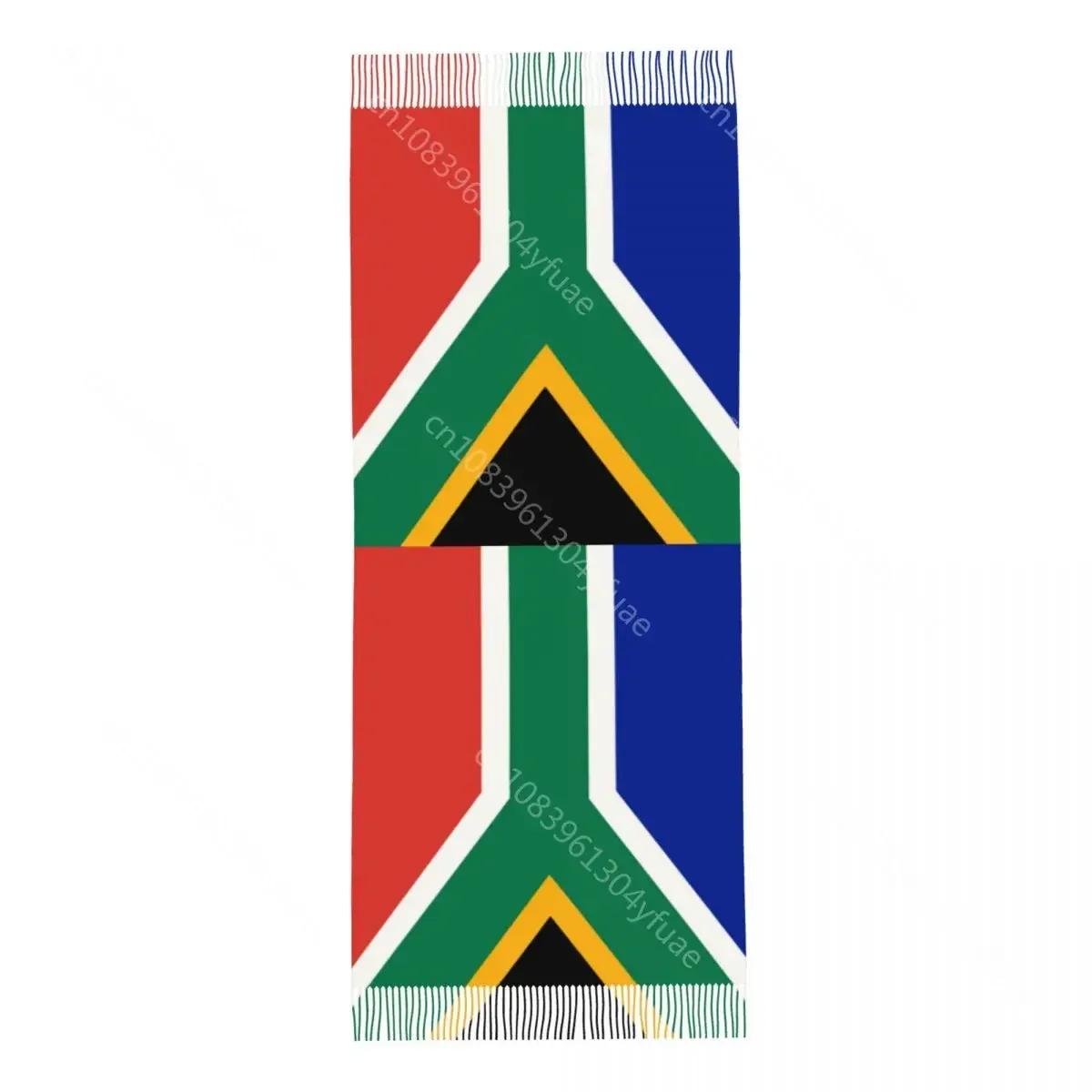 South African Springboks Flag Scarf for Women Warm Winter Cashmere Shawls and Wrap Long Large Scarves with Tassel for Daily Wear