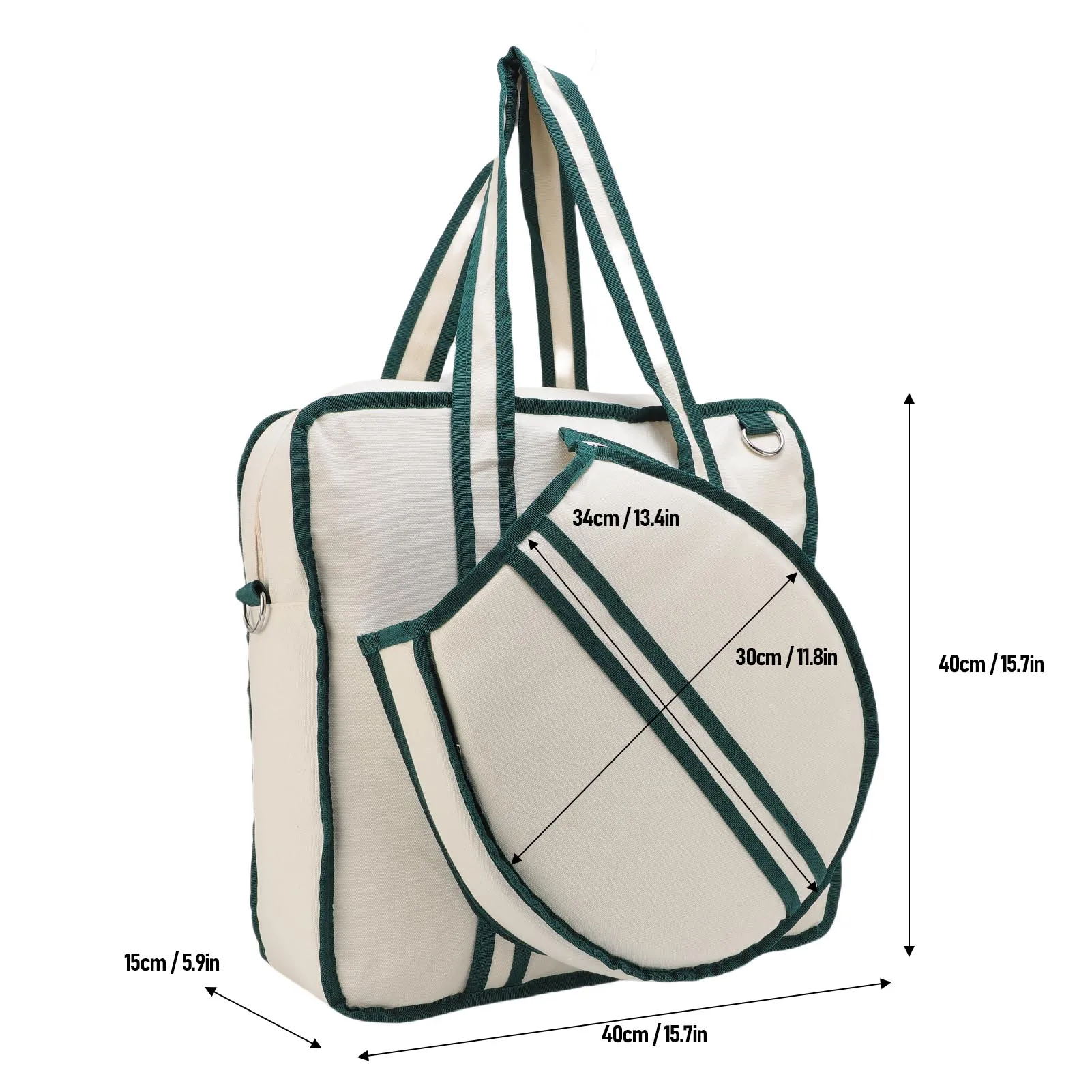 Portable Tennis Racket Bag Large Capacity Handheld Carry Racquet Carry Bag Adjustable Shoulder Strap Tennis Tote Bag Tennis view 6