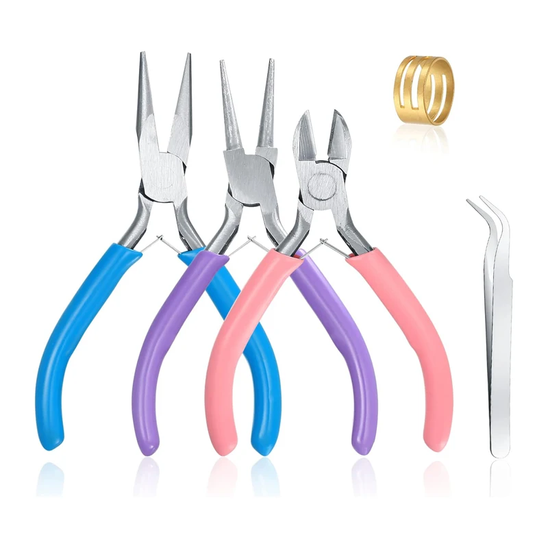 3Pcs Jewellery Making Pliers Set with Jump Ring Opener and Tweezers Jewelry Making Tools DIY Pliers for Jewelry Making Repairing