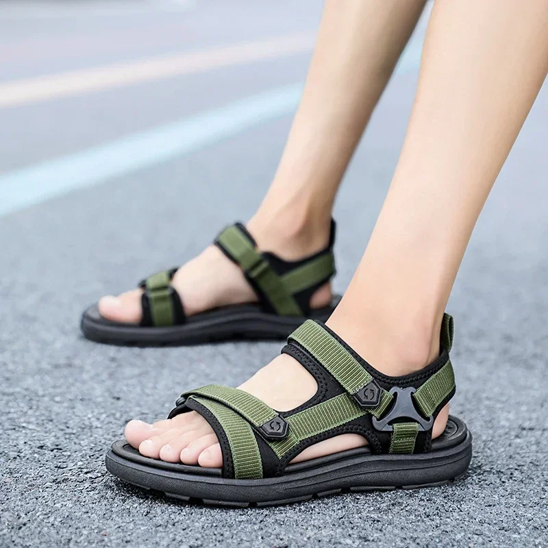 Vanmie Sandal Men 2024 Summer Sandals for Men Leisure Beach Sandals Male Summer Shoes Lightweight Outdoor Casual Shoes