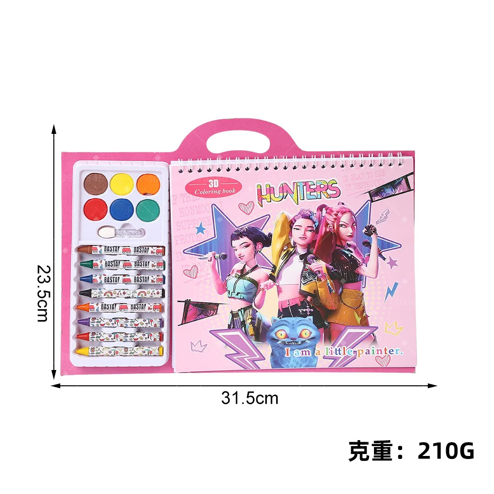 لوحة فنية تحت عنوان Kpop Demon Hunters للأطفال، كتاب تلوين خربش آمن وممتع مع فكرة هدية للأطفال بتصميمات الملكة #4