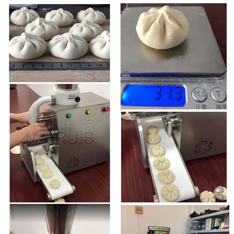 Halbautomatische gedämpfte gefüllte Brötchen Momo-Herstellungsmaschine Suppenknödel Xiaolongbao Baozi-Maschine Momo-Maschine