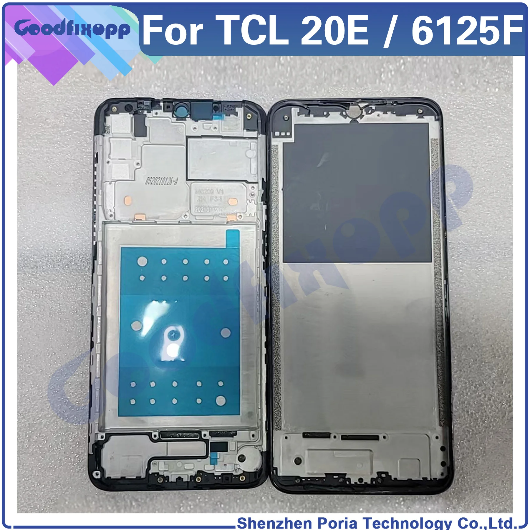 For TCL 20E 6125 6125F Middle Frame Plate Housing Board LCD Support Mid Faceplate Bezel Front Frame Repair Parts Replacement