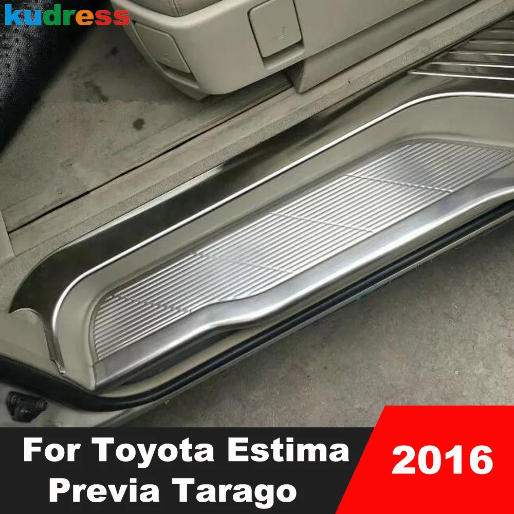 Door Sill Scuff Plate Cover Trim For Toyota Estima Previa Tarago 2016 Stainless Welcome Pedal Protector Guard Car Accessories