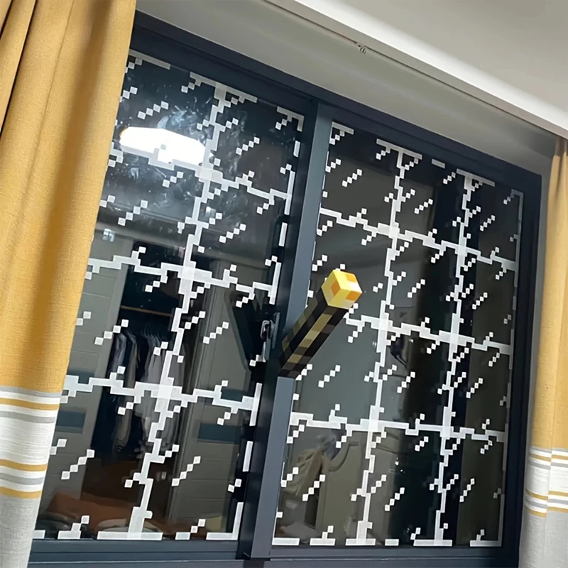 Pixel Style Electrostatic Glass Window Stickers - 1 to 30pcs