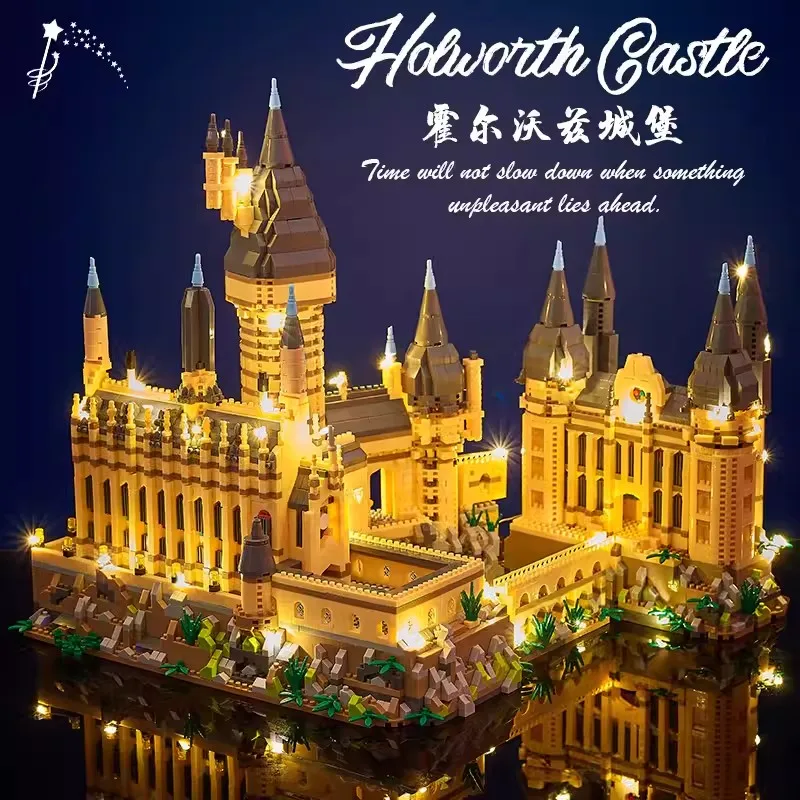 

Hogwarts Micro Building Blocks Harry Potter Magic Castle Balody City Architecture Model Mini Movie Bricks Toys for Kids Gifts