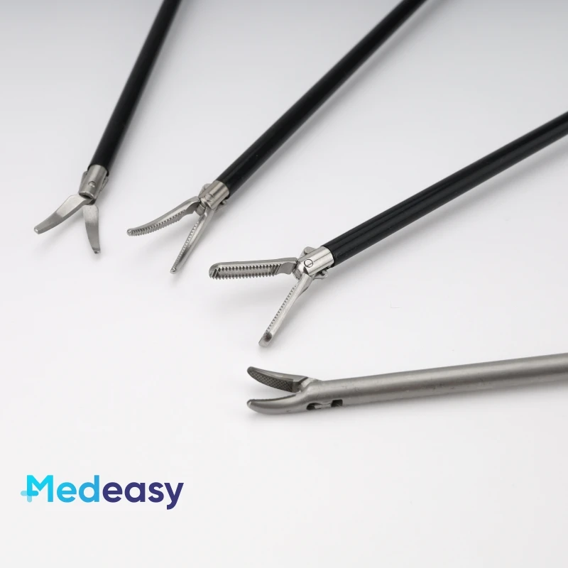 Aiguille Support V Type Courbé Pour Laparoscopie - Longueur 330mm, Diamètre 5mm - Instrument Chirurgical Neuf