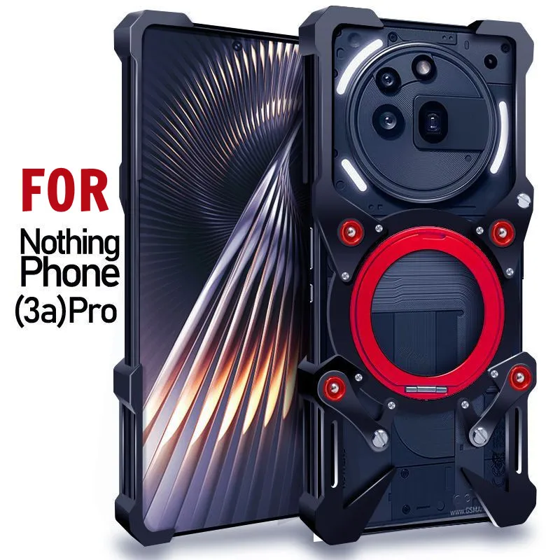 Imagen 3: Funda de metal resistente a golpes para Nothing Phone 3A 2A Plus 3 2 Pro, carcasa de aluminio, cubierta protectora para Nothing Phone One