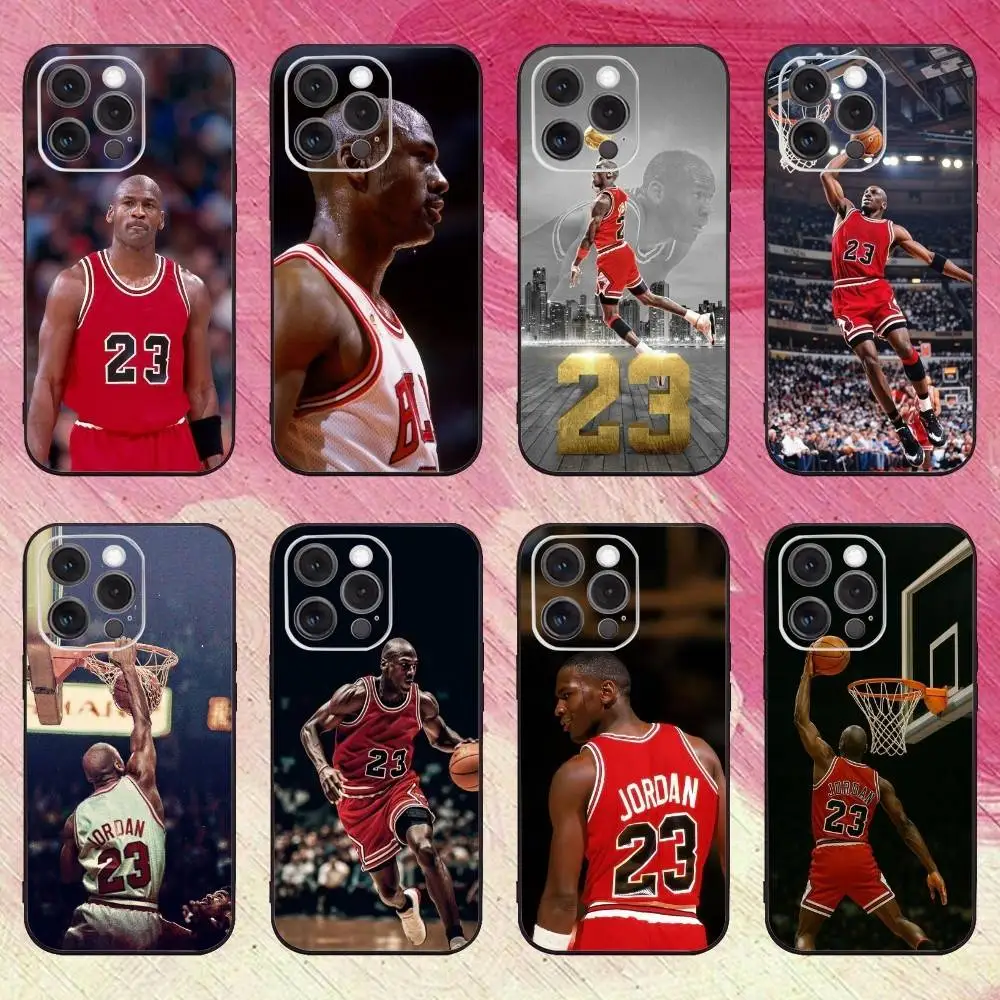 

Basketball-12 J-Jordan Phone Case For iPhone17,16,15,14,13,12,11 Plus,Pro Max Soft Black Cover