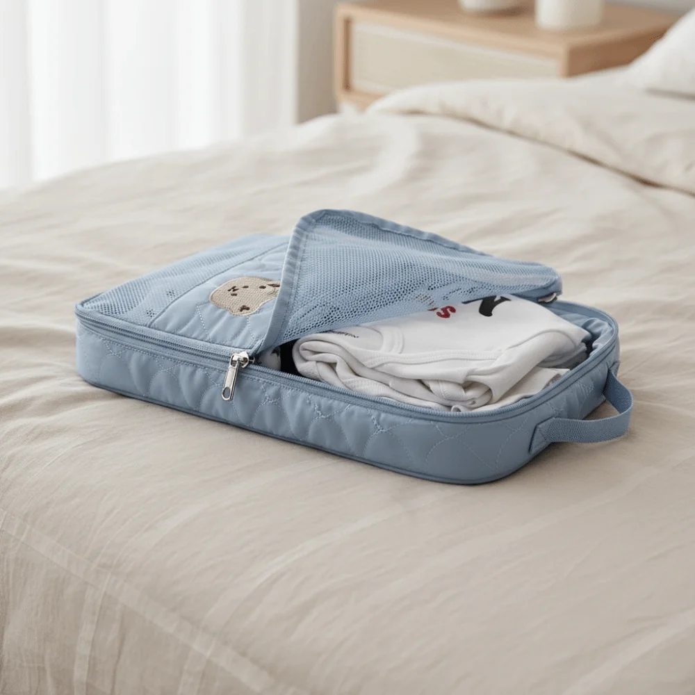 Waterproof Baby Diaper Bag Separate Storage Cute Design Stroller Hanging Bag Hanging Style Multiple Compartments
