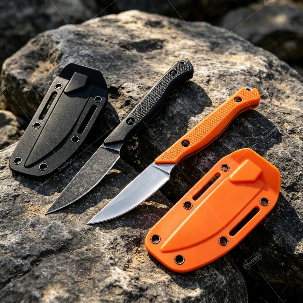Compact 15700 Straight Knife Nylon Fiber Handle EDC Outdoor Emergency Multi-functional Knife Camping Fishing Rope Cutting Knives