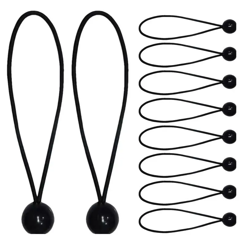 Ball Bungee Cords 10pcs Portable Tent Strap Elastic Ties Canopy Bungee Cords With Ball Tarp Bungee Cords For Canopy Tarp Straps