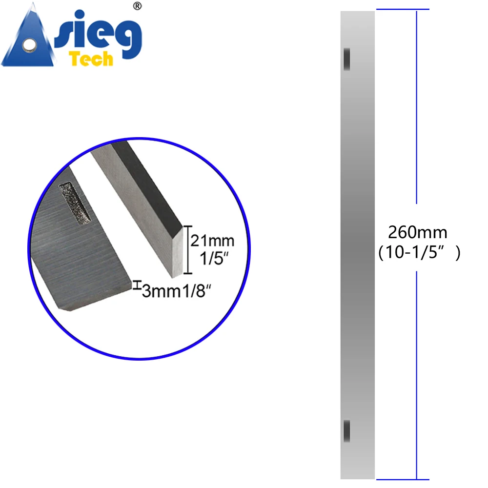 260×21×3mm Dewalt DW50 HSS Planer Blades Jointer Knives Slotted for S704 ELU Dewalt Planers Woodworking Machine -Set of 2 Pieces