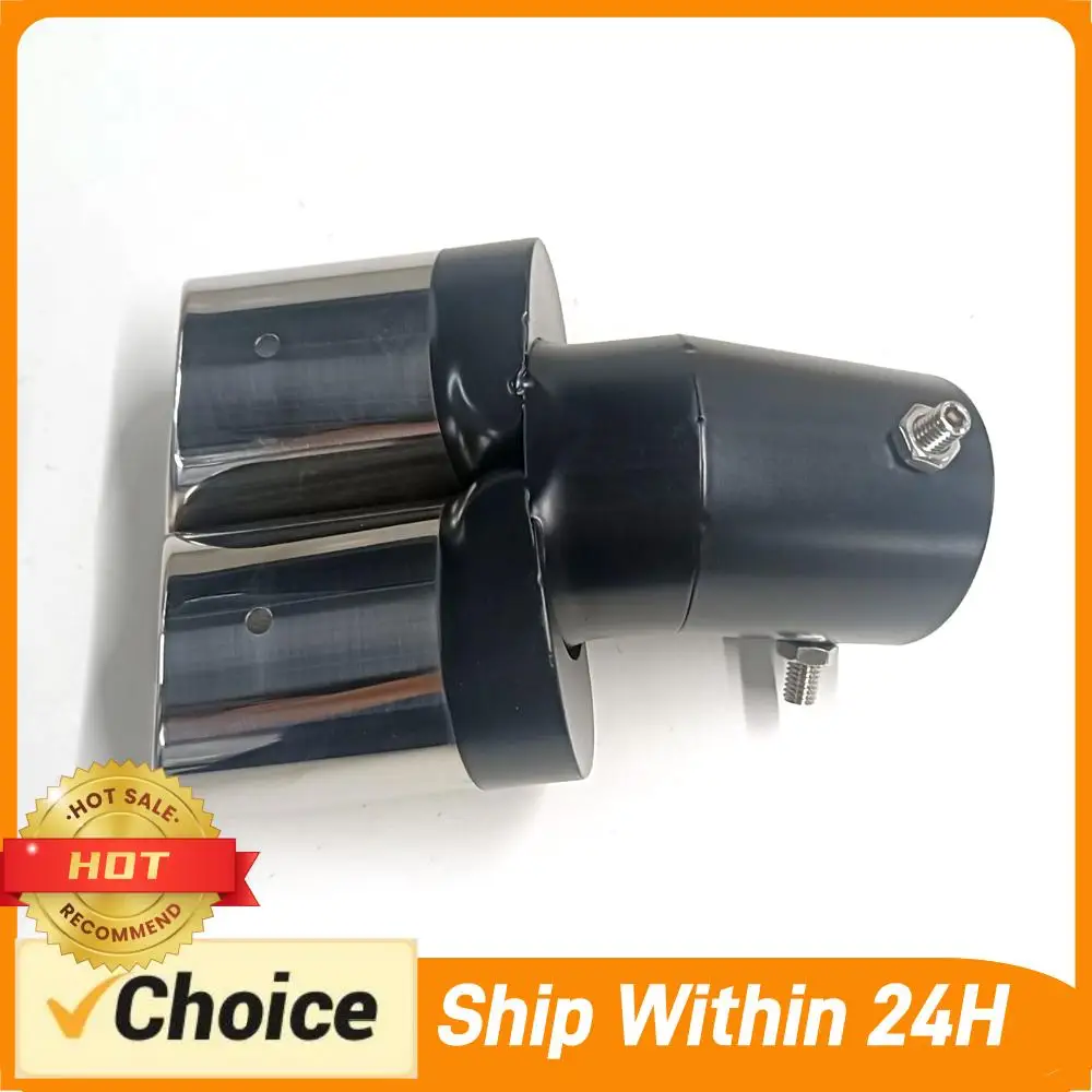 

Наконечник глушителя для автомобиля, овальный, из нержавеющей стали, с двойным выходом, для тюнинга автомобиля