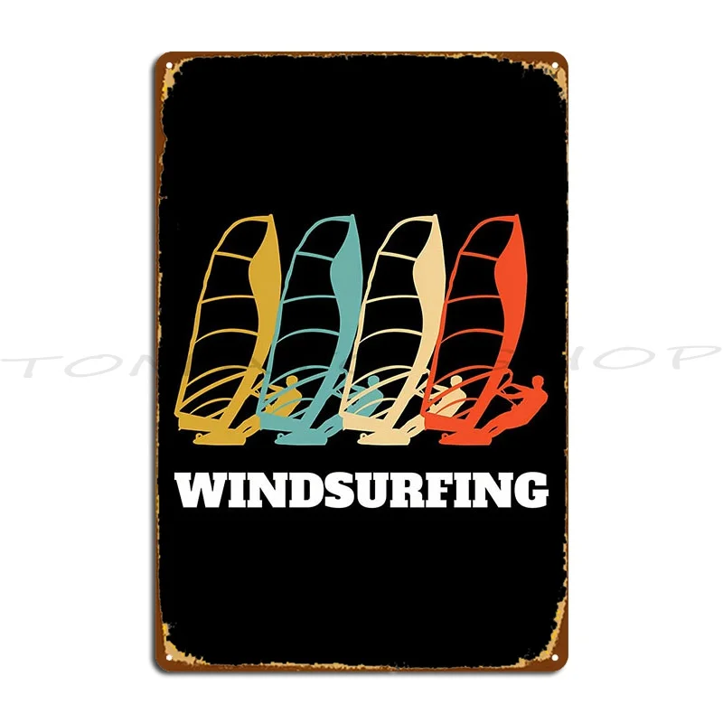Trailblazing the Waves The Windsurfing Windsurfer Girl Metal Sign Wall Pub Wall Cave Party Bar Cave printed  Tin Sign Poster