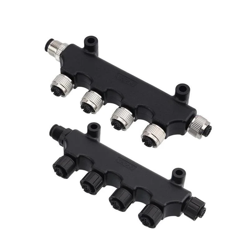 Factory NMEA 2000 6 Way T Connector 5 Female and 1 Male Combined T Backbone Waterproof Aviation T Plug Connectors