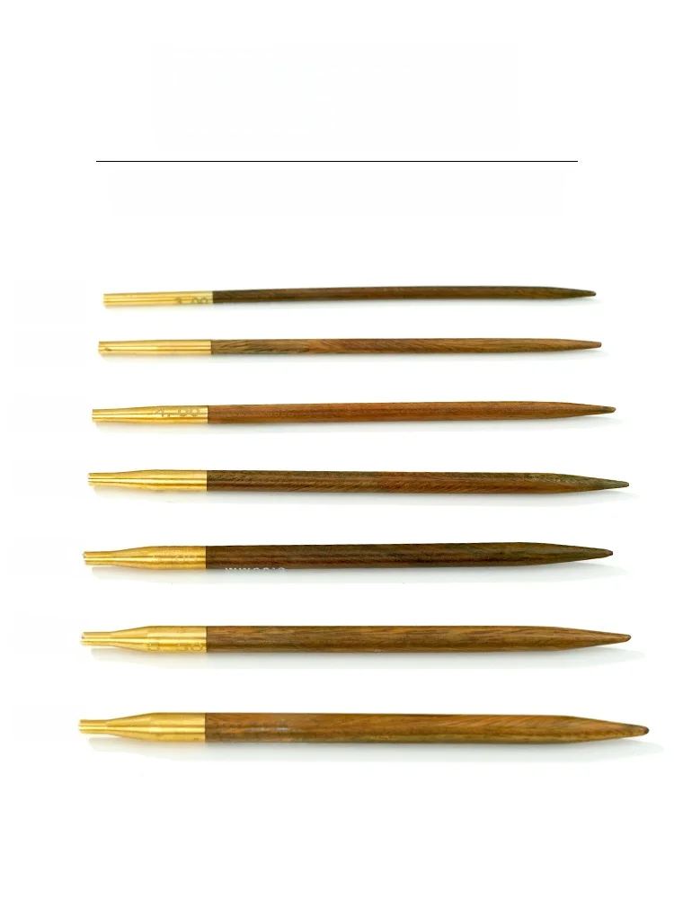

een Sandalwood Circular Needle Hand Knitting Needle DIY Tool Detachable Single Needle Head Sweater Needle Circular Needle