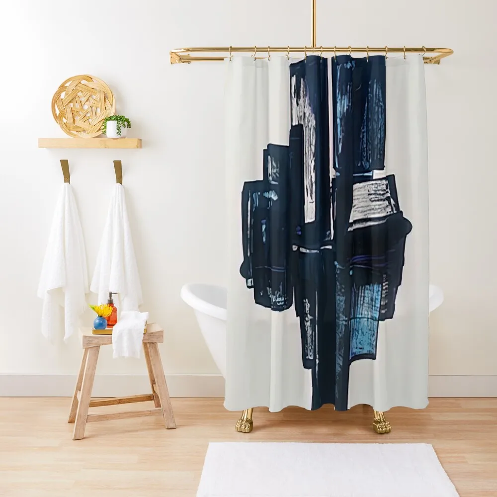 

Soulages Blue Shower Curtain Modern Showers For Bathroom Shower For Bathroom Bathroom Accessories Curtain