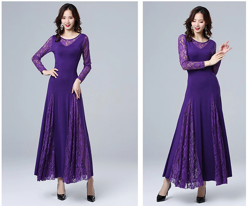 أزياء الرقص الحديثة تنورة طويلة يرتدي الزي للنساء البالغات مرحلة الأداء بدلة الرقص زي ممارسة الملابس