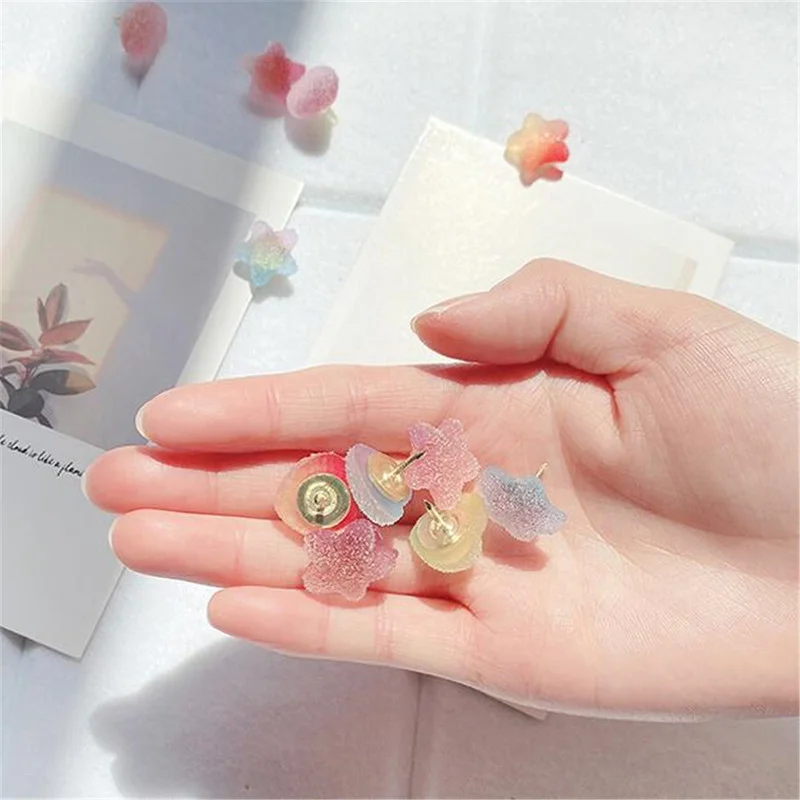 12pcs Soft Candy Heart Shape Push Pins Thumbtacks Stars Modeling Pushpins Decoration Felt Board Wall Thumb Tack Binding Pin