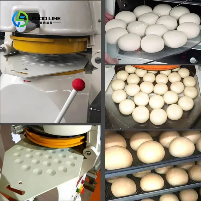 Mesin Pembuat Bola Adonan Roti Komersial Stainless Steel 304 yang Dapat Disesuaikan, Mesin Pembagi dan Pembulat Adonan Semi Otomatis
