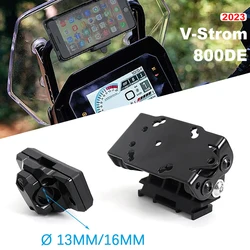 New Motorcycle 13/16mm GPS Navigation Bracket Support For Suzuki V-STROM 800DE V-Strom 800DE 2023 Mobile Phone Holder Mount