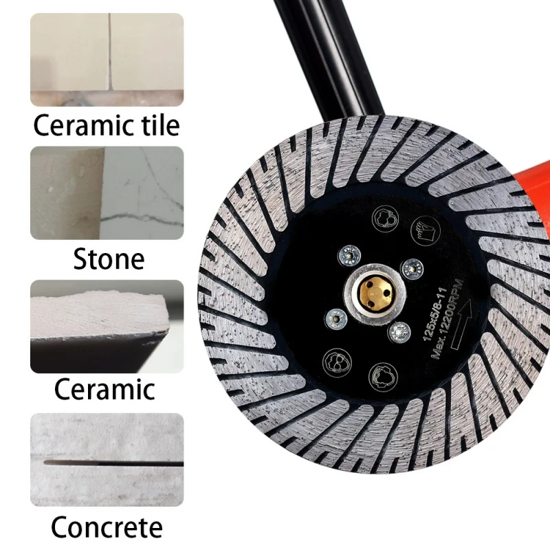 D 125Mm 5Inch Diamantsnijmes En Stenen Slijpschijven Met M14 Of 5/8-11 \'Doorn Voor Tegels Marmer Granietbeton