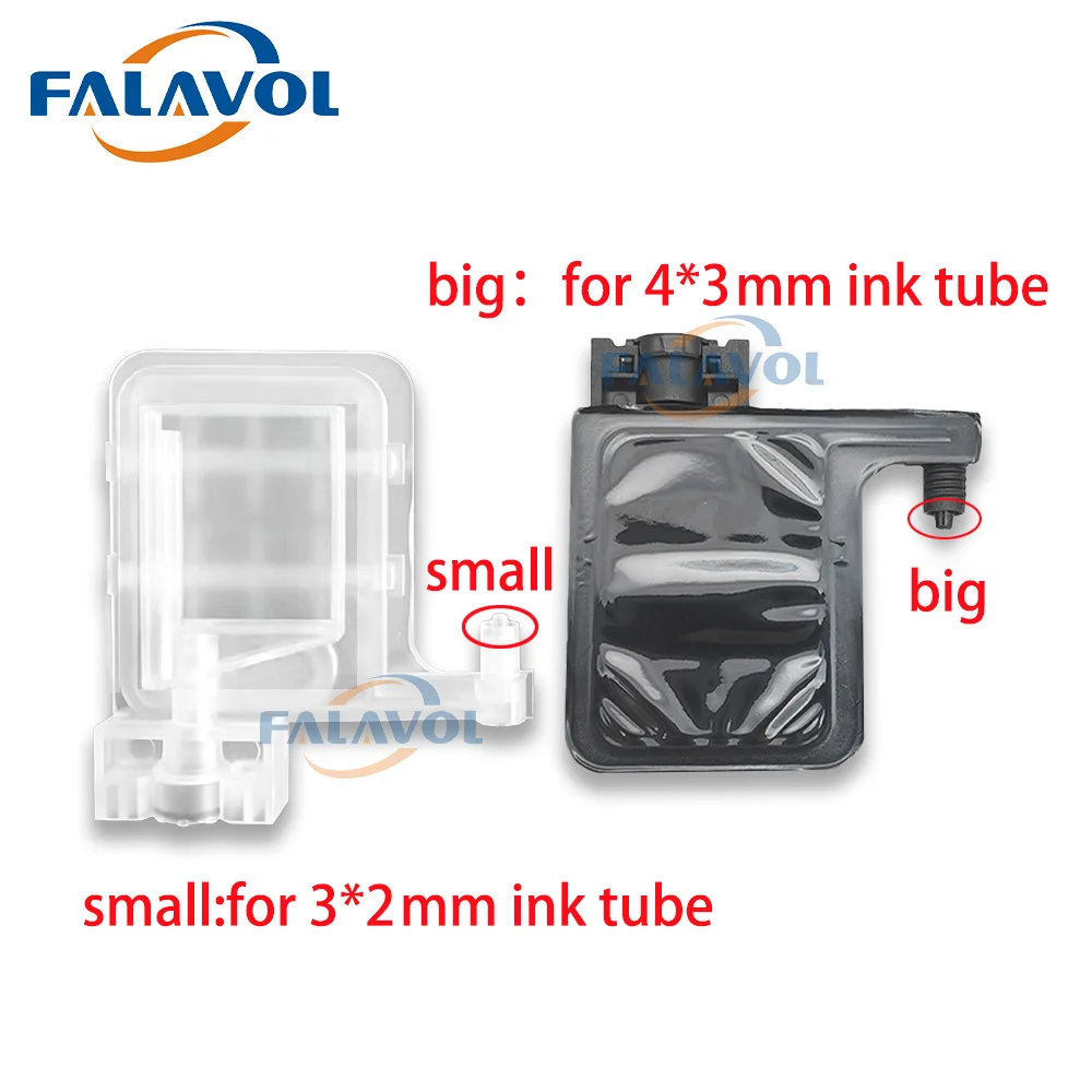 FALAVOL 10pcs Transparent DX5 Big Ink Damper for EPSON DX4 DX5 XP600 Head for Allwin Xuli Printer Ink Dumper With Connector