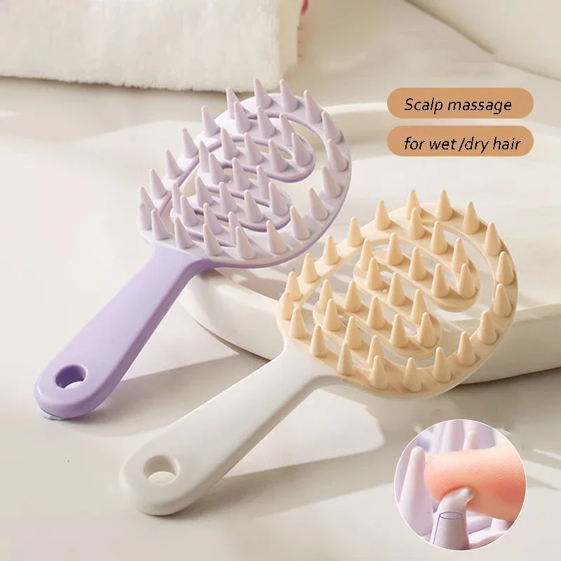

Shampoo Hair Brush Hair Massage Scalp Combs Head Washing Brush Long Handle Dry And Wet Brush Shower Spa HairdressingTool Girls