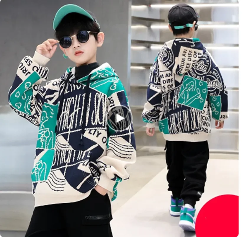 

Kids Boys Hoodies Sweatshirts Cotton Tops Outwear 2024 New Simple Spring Autumn Windproof Kids School Children's Clothing 4-14 Y