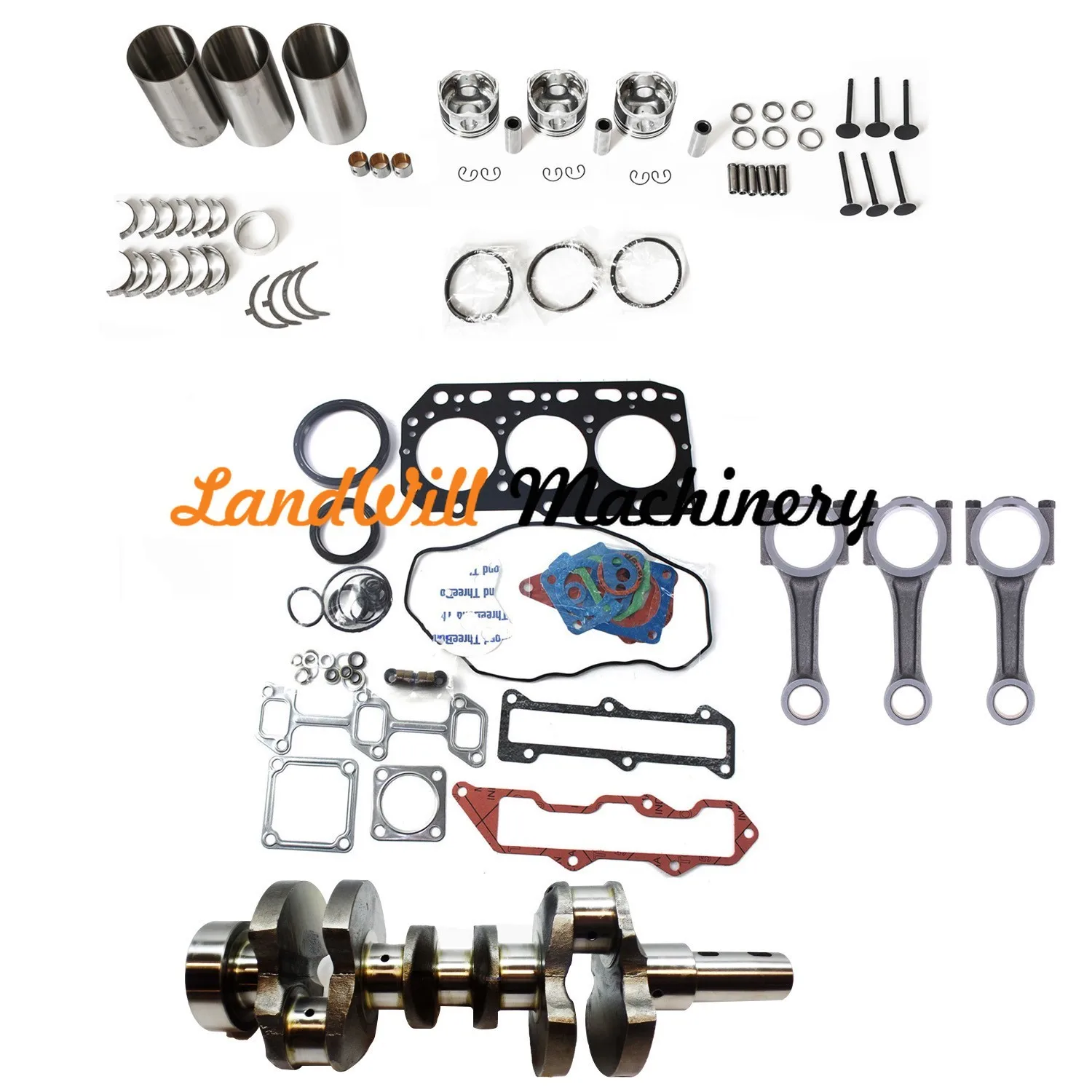 Overhaul Rebuild Kit Connecting Rod + Crankshaft Fits For Yanmar 3TNV88 Engine