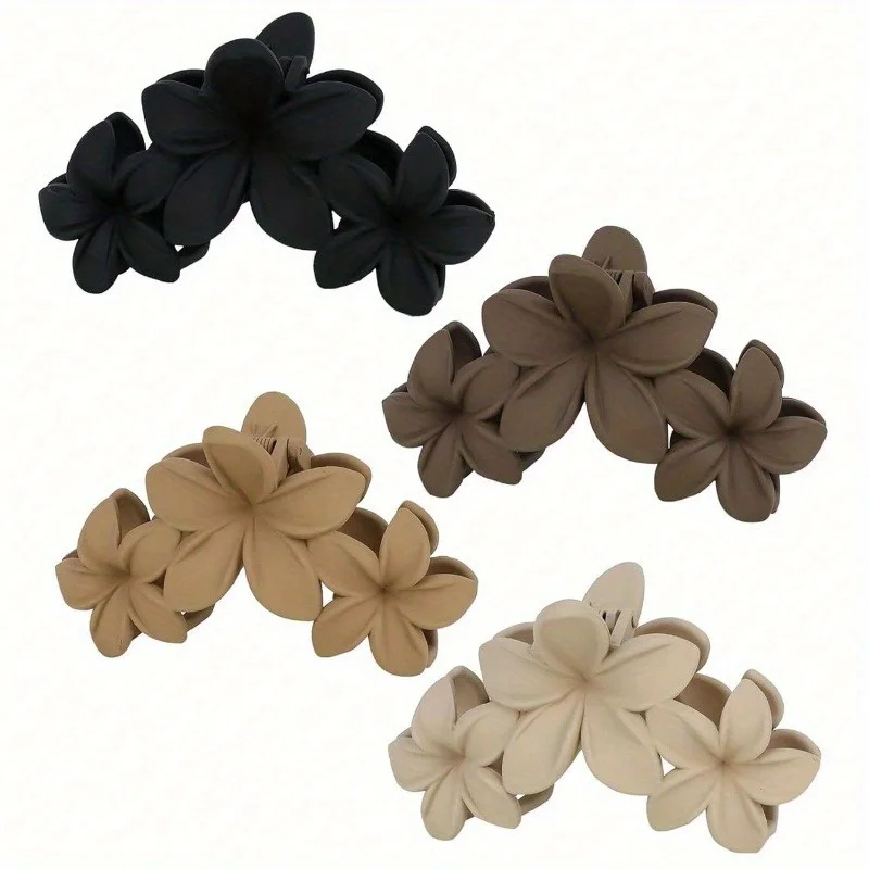 قطعة واحدة (تعتمد على SKU) مشابك شعر بلاستيكية خفيفة الوزن مقاس 11 سم/4.33 بوصة باللون الأسود - عصرية وراقية وأنيقة وبسيطة