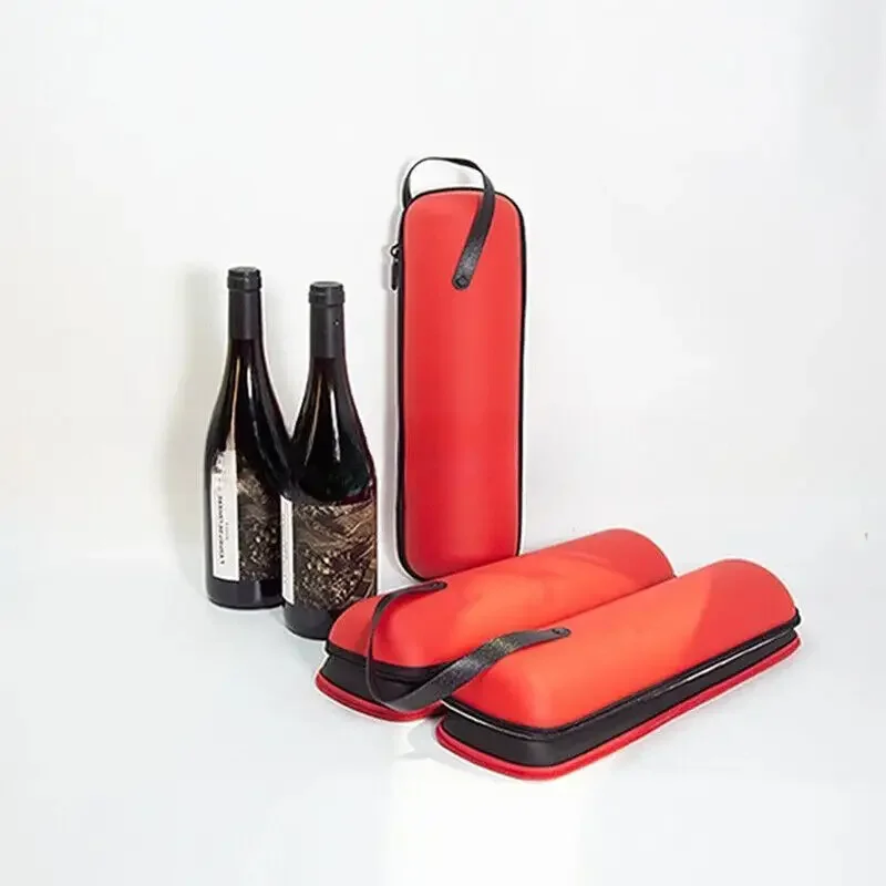 

Eva Wine Cooler Bag Portable Insulated Waterproof Single Bottle Storage Case Travel Wine Carrier Lightweight