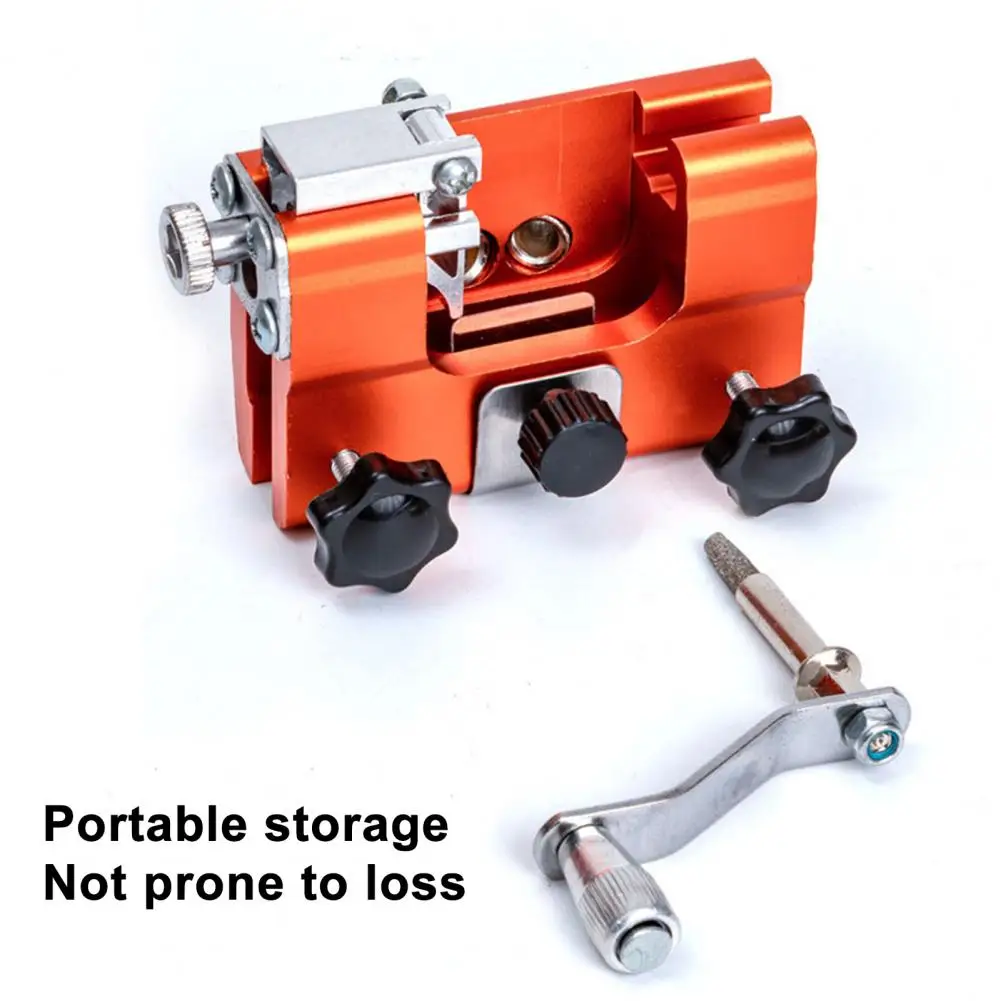 Diy Chainsaw Sharpener Universal Chainsaw Sharpener with Angle Guide Interchangeable Grinding Pins Robust Stainless for Precise