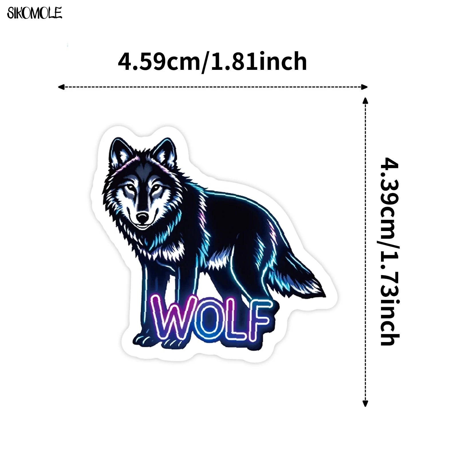 10/56PCS Cartoon Grasland Wolf Graffiti Aufkleber Ästhetische Tiere DIY Sammelalbum Laptop Stationäre Koffer Aufkleber Aufkleber Spielzeug