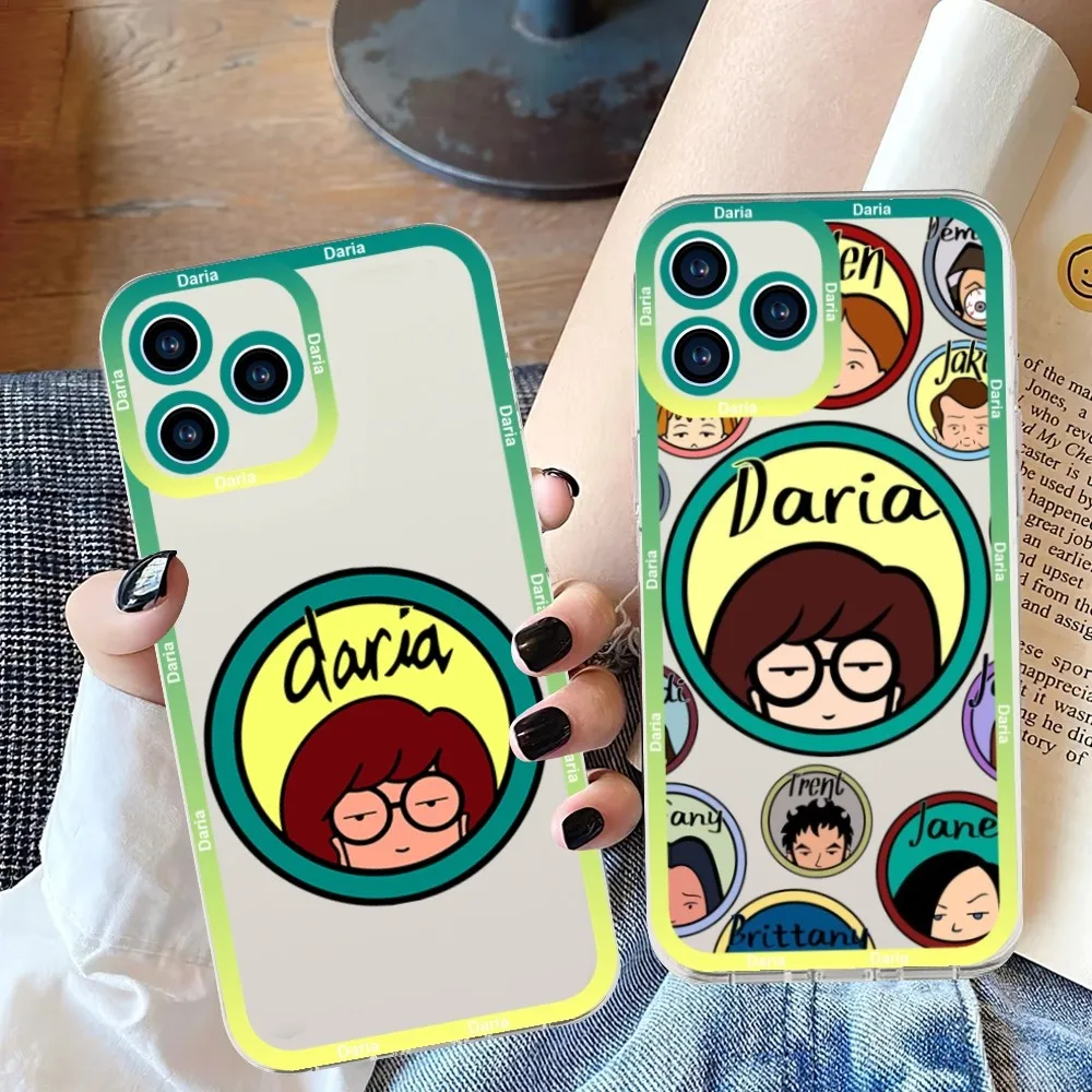 D-Daria Cartoon Phone Case For Samsung S 23 22 21 20 ULTRA PLUS Lite Transparent Shell