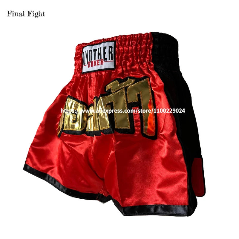 Muay Thai Shorts Men Thai Boxing Shorts Child Women Gym Fitness Competition Training Grappling Sparring Kickboxing Fight Pants
