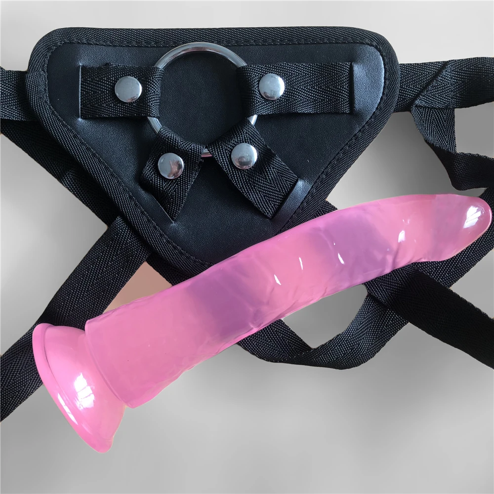 New 210*35mm Realistic Jelly Dildo Harness Strapons Fake Penis dildo pants Sex Game Strap on Dildos Sex Toys for lesbian or gay