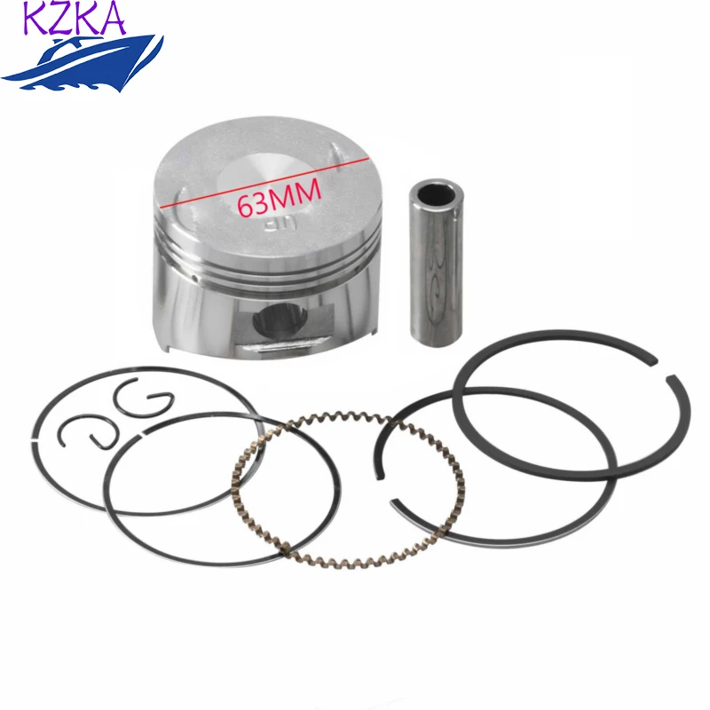 6AH-11631 Piston (Std) Set For Yamaha Parsun F9.9HP 15HP 20HP Boat Motor 63MM 6AH-11631-00 6AH-11603 Engine Accessories Parts