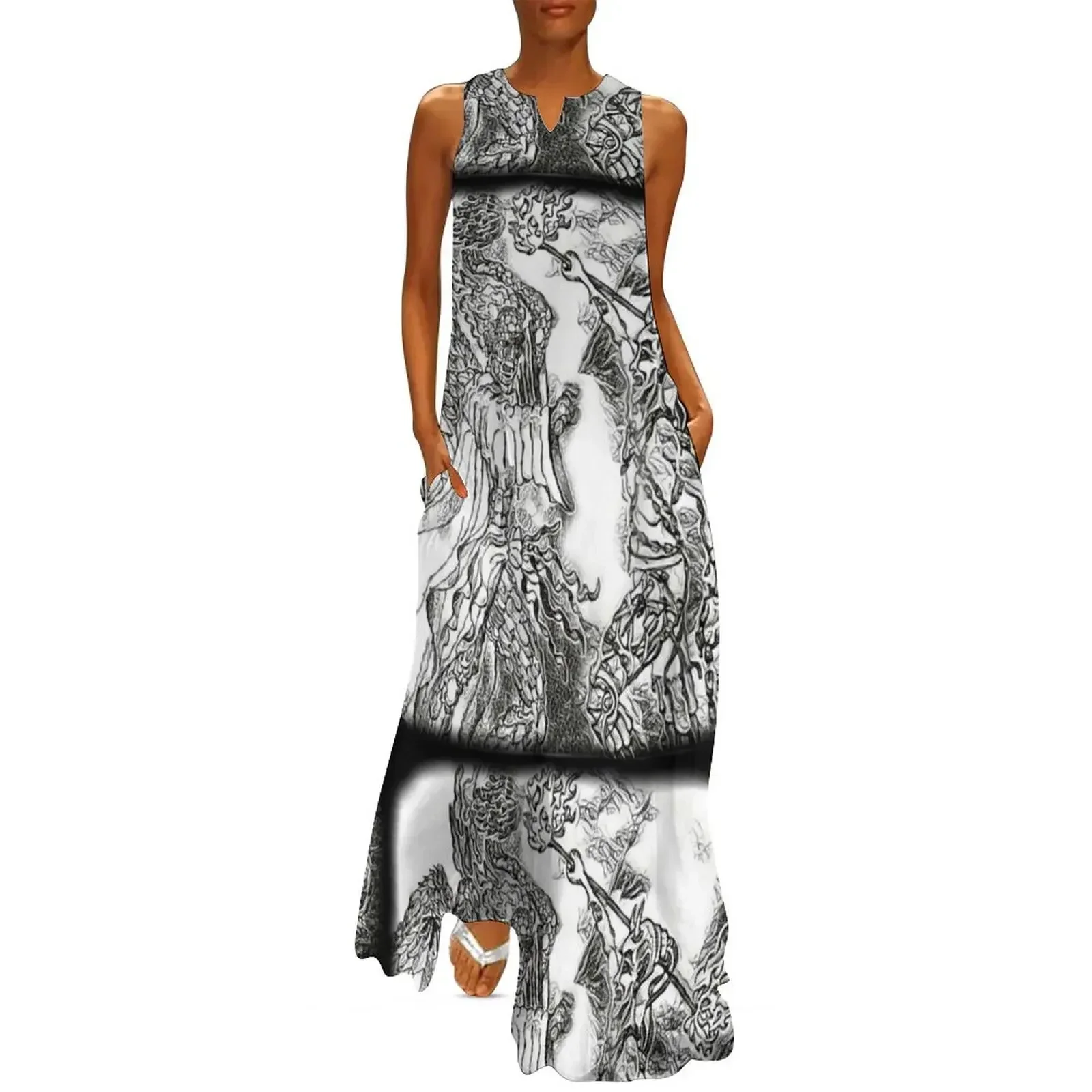

Natural elements vs. human design Long Dress dress women summer 2025 dresses korean style woman dress